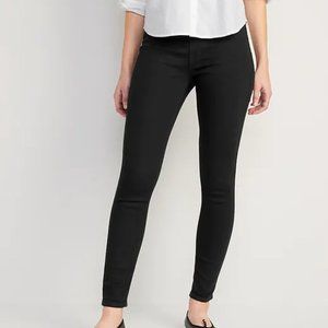 Mid-Rise Wow Super-Skinny Black-Wash Jeggings